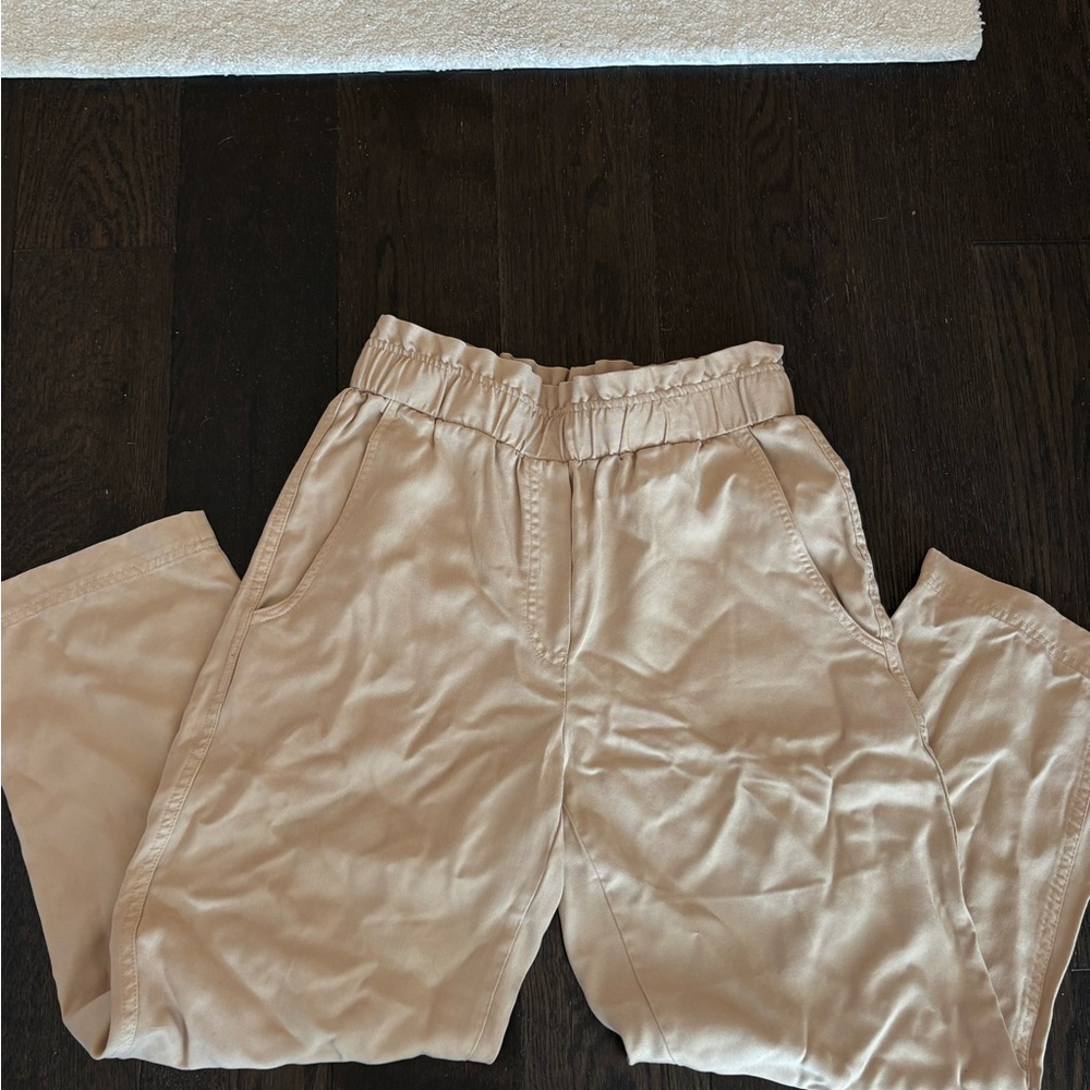 Babaton Tan Elastic Waist Pants